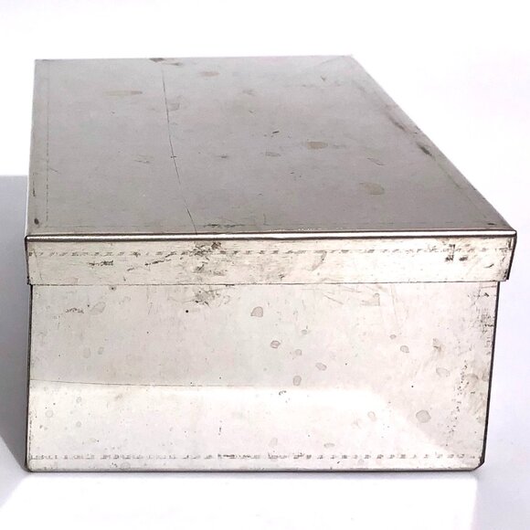 Storage Container Rectangular Storage Box Trinket Box Steel Metal Box with Lid - Picture 3 of 14